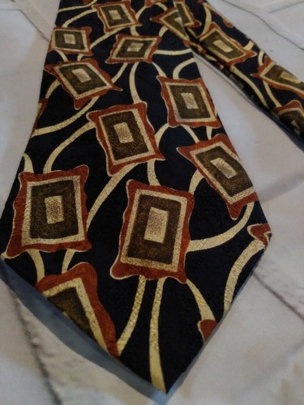 Vintage Burberrys Of London 100 % Pure Silk Necktie Tie Hand Sewn in USA